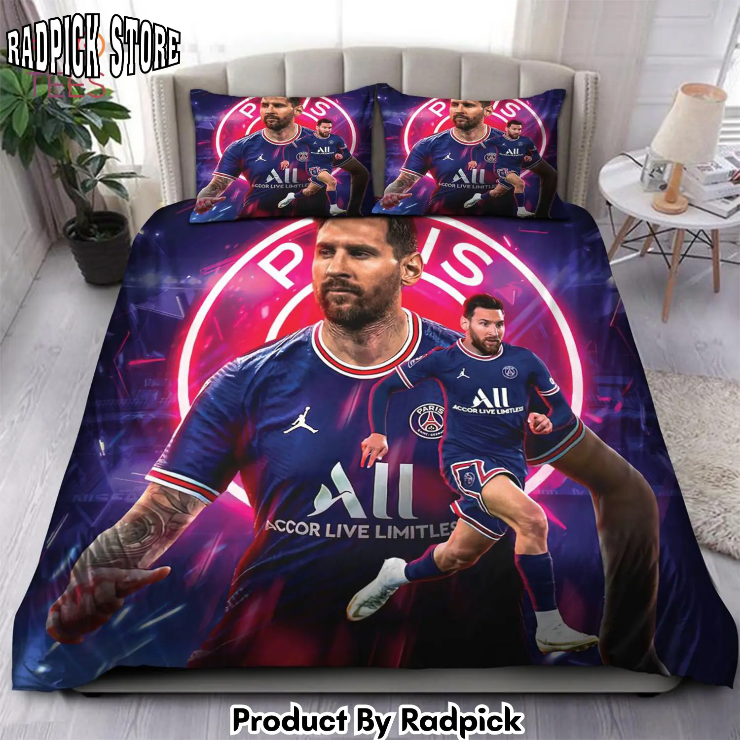 Radpick best fc psg lionel messi bedding sets rp3278335